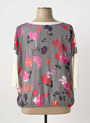 Top col rond manches 3/4 rose BETTY BARCLAY femme