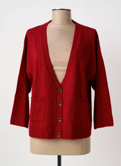 Gilet manches longues coupe cintrée rouge HARRIS WILSON femme