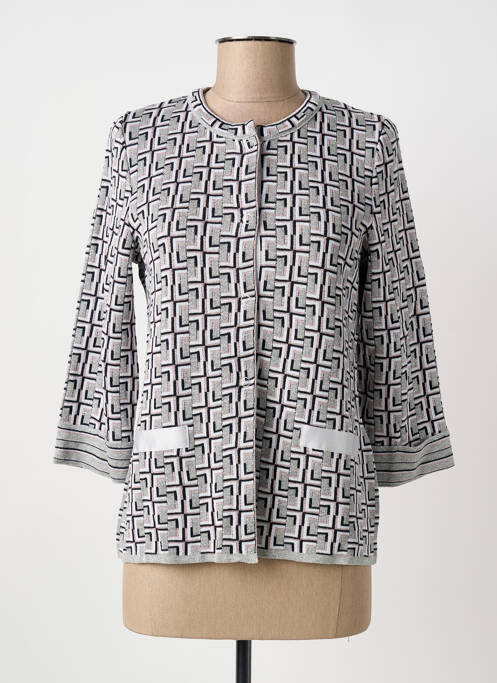 Gilet manches longues manches 3/4 gris MARIA BELLENTANI femme