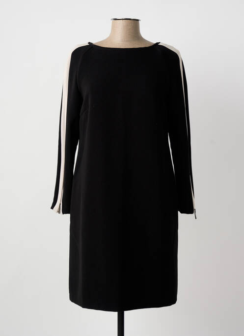 Robe mi-longue manches longues manches longues noir NINATI femme