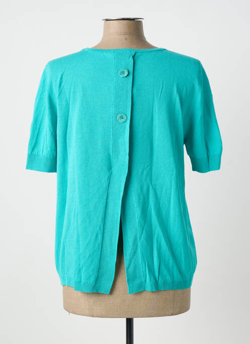T-shirt stretch manches courtes bleu MARIA BELLENTANI femme