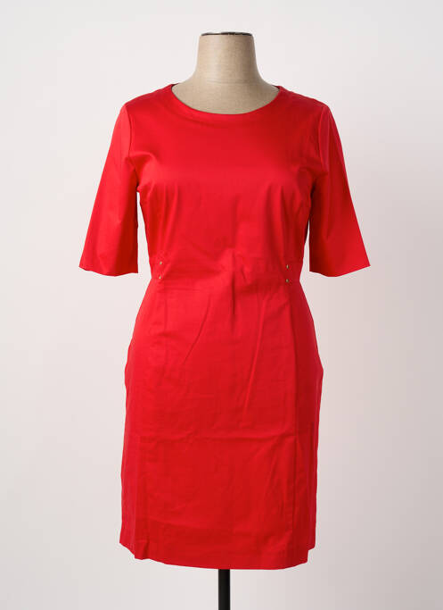 Robe mi-longue fermeture zippée au dos manches courtes rouge PENNYBLACK femme