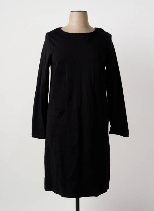 Robe mi-longue manches longues manches longues noir MARIA BELLENTANI femme