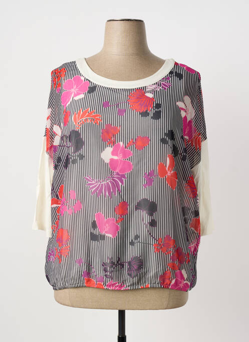 Top col rond manches 3/4 rose BETTY BARCLAY femme