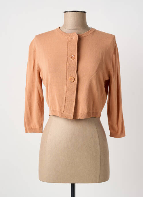 Gilet manches longues orange MARIA BELLENTANI femme