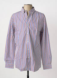 Chemise manches longues coupe droite bleu HAROLD homme