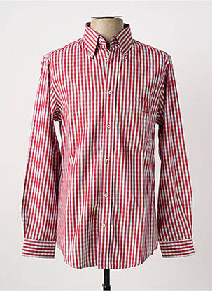 Chemise manches longues coupe cintrée rouge WESLEY homme