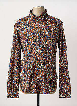 Chemise manches longues imprimé fantaisie marron HARRIS WILSON homme