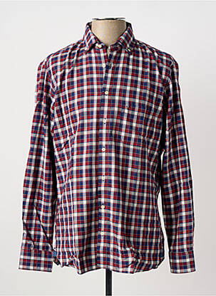 Chemise manches longues imprimé carreaux bleu MARVELIS homme