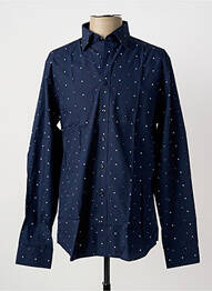 Chemise manches longues imprimé fantaisie bleu SEIDEN STICKER homme