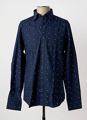 Chemise manches longues imprimé fantaisie bleu SEIDEN STICKER homme