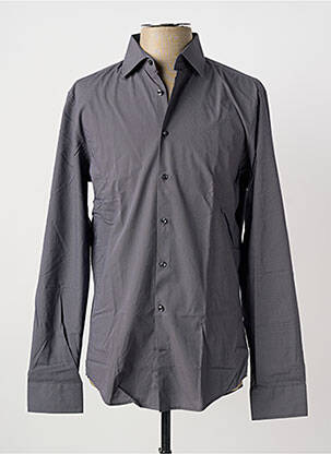 Chemise manches longues coupe cintrée gris SEIDEN STICKER homme
