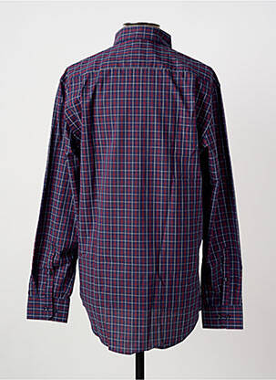 Chemise manches longues imprimé carreaux bleu SEIDEN STICKER homme