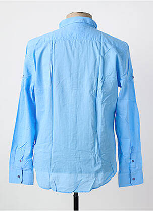 Chemise manches longues coupe droite bleu LA CIBLE ROUGE homme