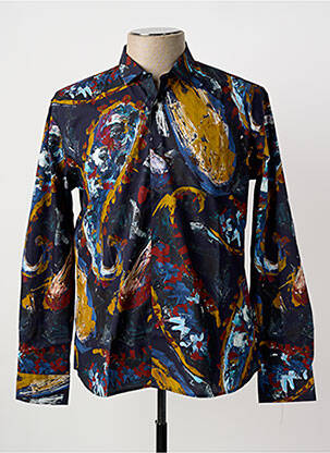 Chemise manches longues imprimé fantaisie noir LA CIBLE ROUGE homme