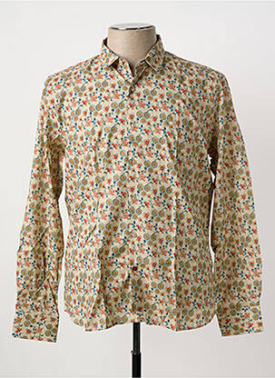 Chemise manches longues coupe cintrée beige LA CIBLE ROUGE homme