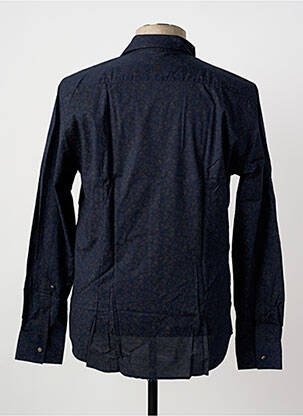 Chemise manches longues coupe droite bleu LA CIBLE ROUGE homme