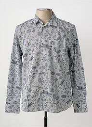 Chemise manches longues coupe cintrée bleu LA CIBLE ROUGE homme