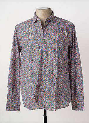 Chemise manches longues coupe cintrée bleu LA CIBLE ROUGE homme
