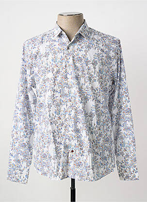 Chemise manches longues coupe cintrée bleu LA CIBLE ROUGE homme