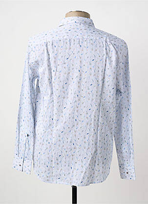 Chemise manches longues imprimé rayures bleu LA CIBLE ROUGE homme