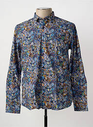 Chemise manches longues imprimé fantaisie bleu LA CIBLE ROUGE homme
