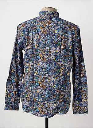 Chemise manches longues imprimé fantaisie bleu LA CIBLE ROUGE homme