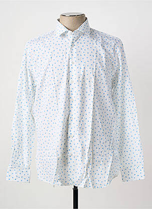 Chemise manches longues imprimé fantaisie bleu SEIDEN STICKER homme