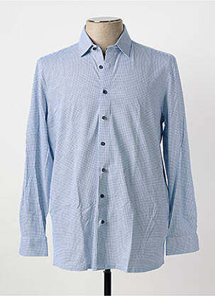 Chemise manches longues imprimé fantaisie bleu MARVELIS homme