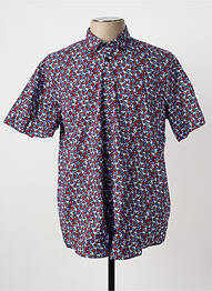 Chemise manches courtes coupe droite bleu SEIDEN STICKER homme