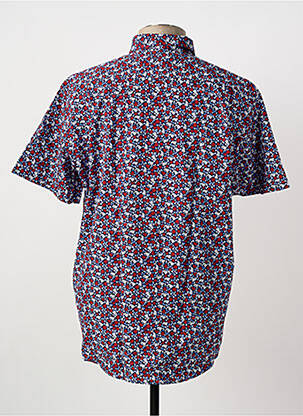 Chemise manches courtes coupe droite bleu SEIDEN STICKER homme
