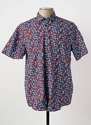 Chemise manches courtes bleu SEIDEN STICKER homme