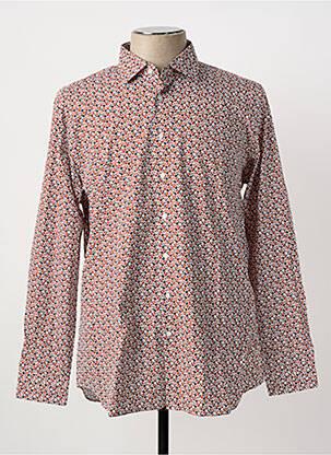 Chemise manches longues marron SEIDEN STICKER homme