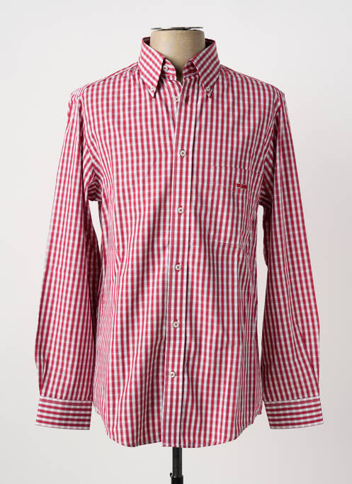 Chemise manches longues imprimé rayures rouge WESLEY homme