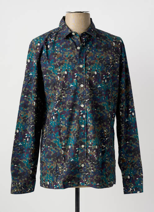 Chemise manches longues coupe cintrée vert HARRIS WILSON homme