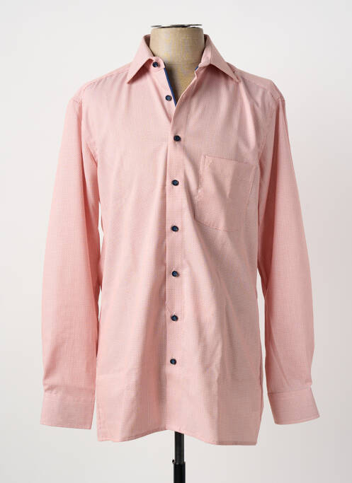 Chemise manches longues coupe cintrée orange MARVELIS homme
