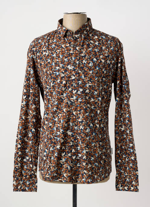 Chemise manches longues imprimé fantaisie marron HARRIS WILSON homme
