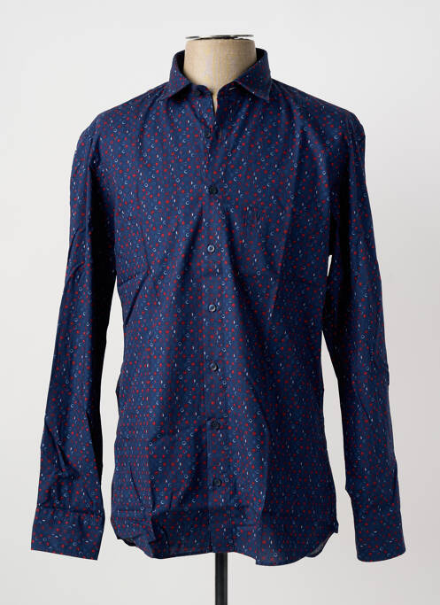 Chemise manches longues coupe cintrée bleu MARVELIS homme