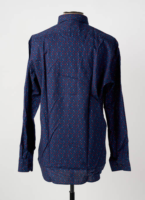 Chemise manches longues coupe cintrée bleu MARVELIS homme