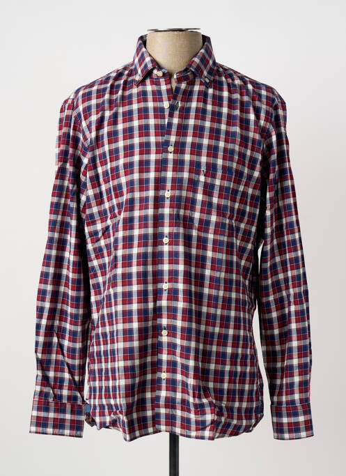 Chemise manches longues imprimé carreaux bleu MARVELIS homme