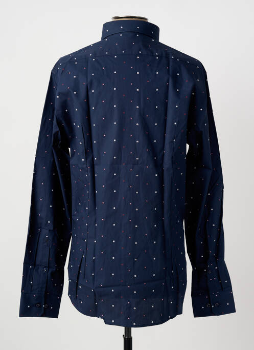Chemise manches longues imprimé fantaisie bleu SEIDEN STICKER homme
