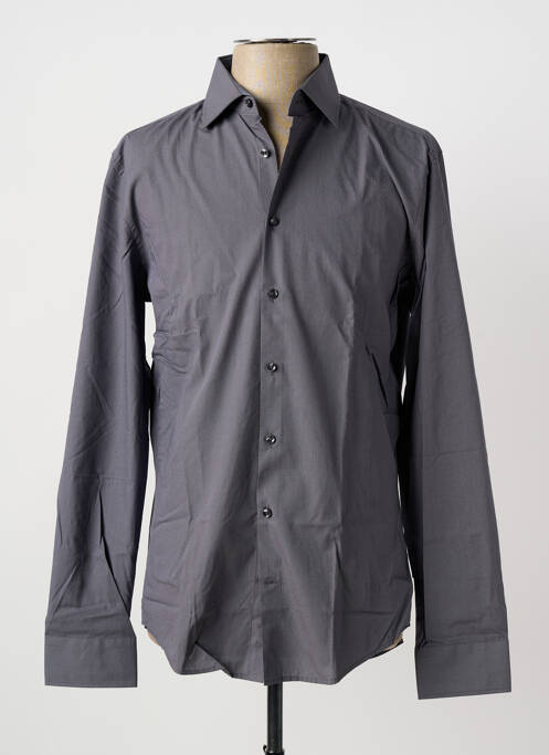 Chemise manches longues coupe cintrée gris SEIDEN STICKER homme