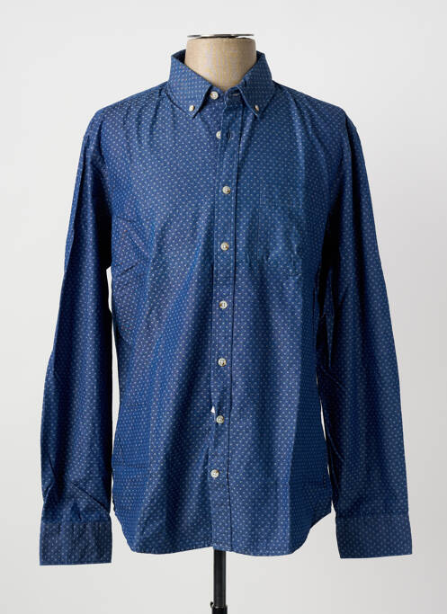Chemise manches longues coupe cintrée bleu SEIDEN STICKER homme