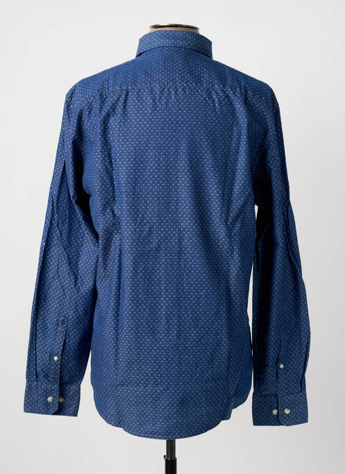 Chemise manches longues coupe cintrée bleu SEIDEN STICKER homme