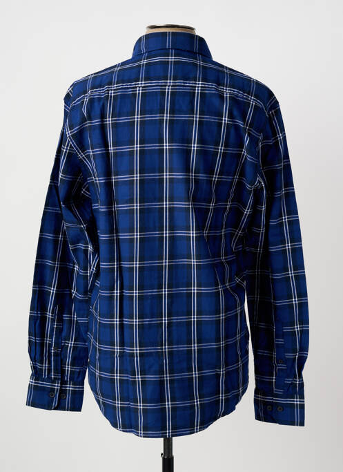 Chemise manches longues imprimé carreaux bleu SEIDEN STICKER homme