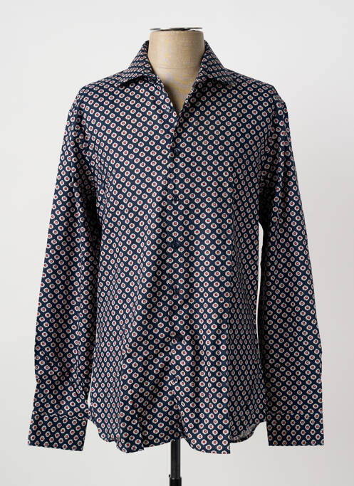 Chemise manches longues coupe droite bleu SEIDEN STICKER homme