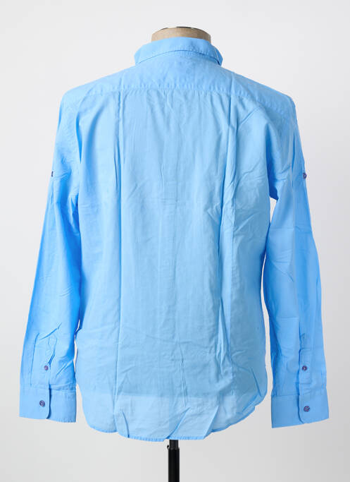 Chemise manches longues coupe droite bleu LA CIBLE ROUGE homme