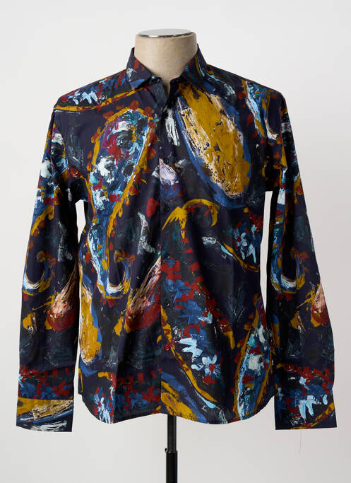 Chemise manches longues imprimé fantaisie noir LA CIBLE ROUGE homme