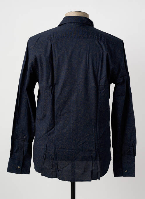 Chemise manches longues coupe droite bleu LA CIBLE ROUGE homme