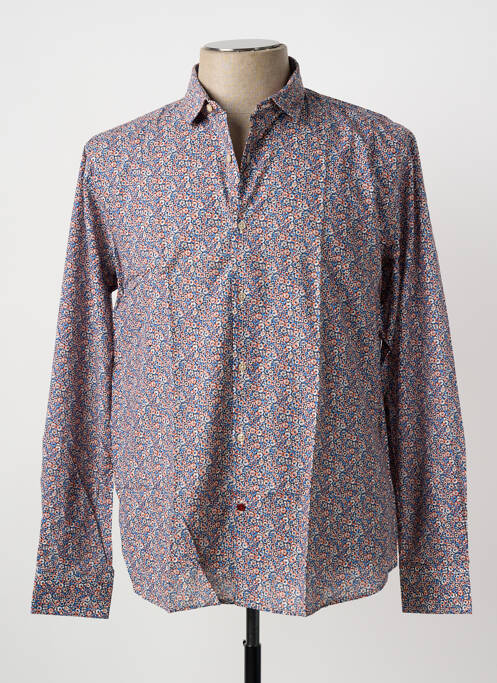 Chemise manches longues coupe cintrée bleu LA CIBLE ROUGE homme